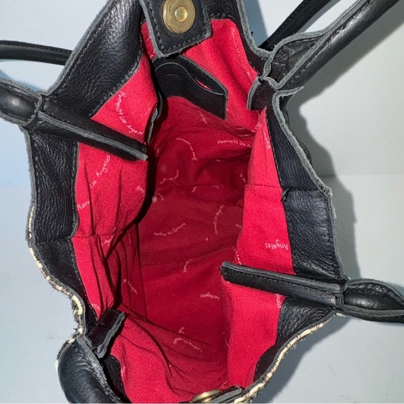 Hammitt Oliver Calf Hair Tote Medium Dapple Black Leather Handbag MobWife - Picture 14 of 16